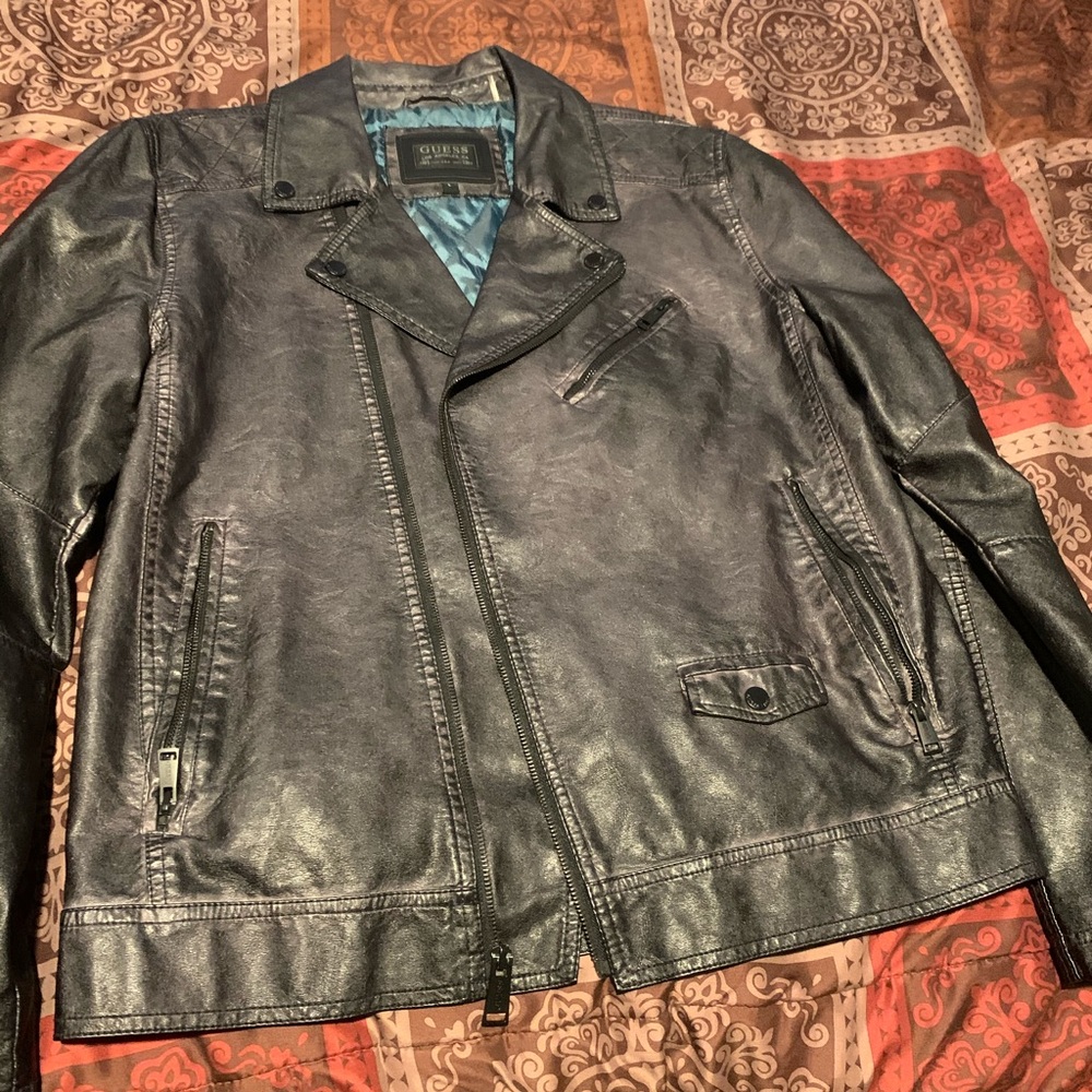 Guess Men’s Faux Biker Jacket